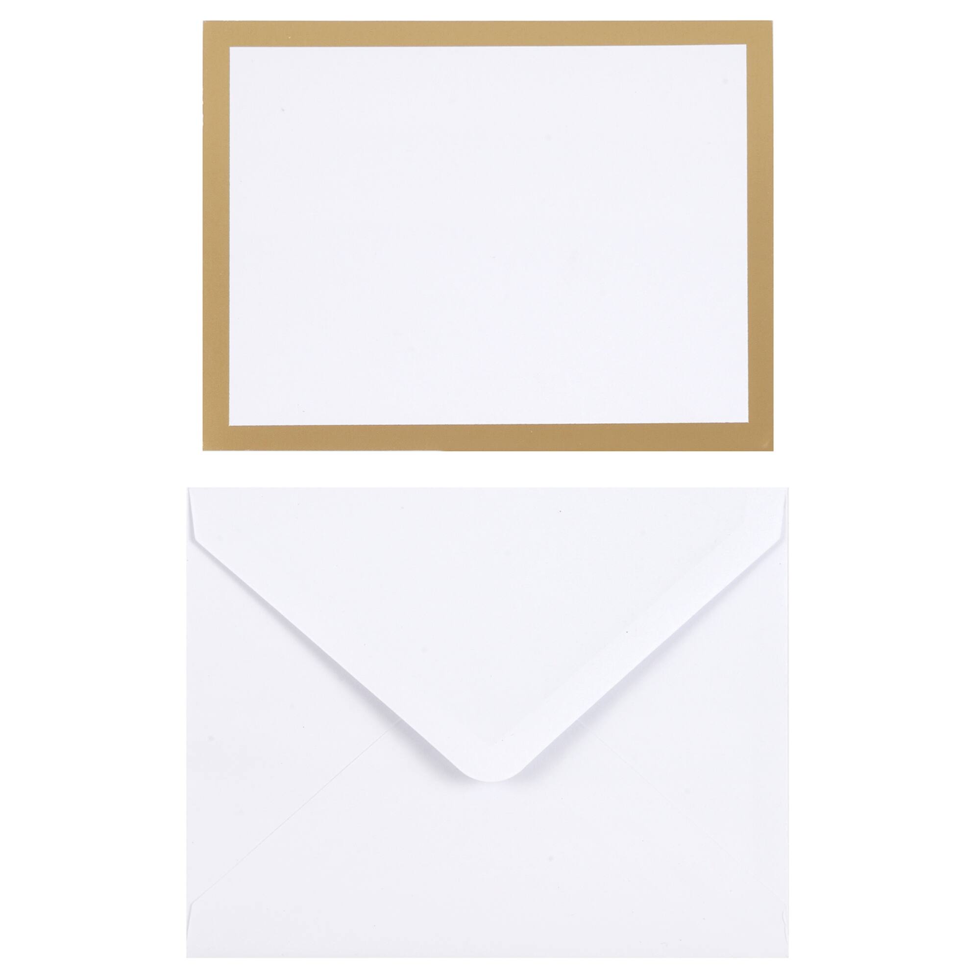 Gold Border Flat Cards & Envelopes by Recollections™, 4.25" x 5.5"